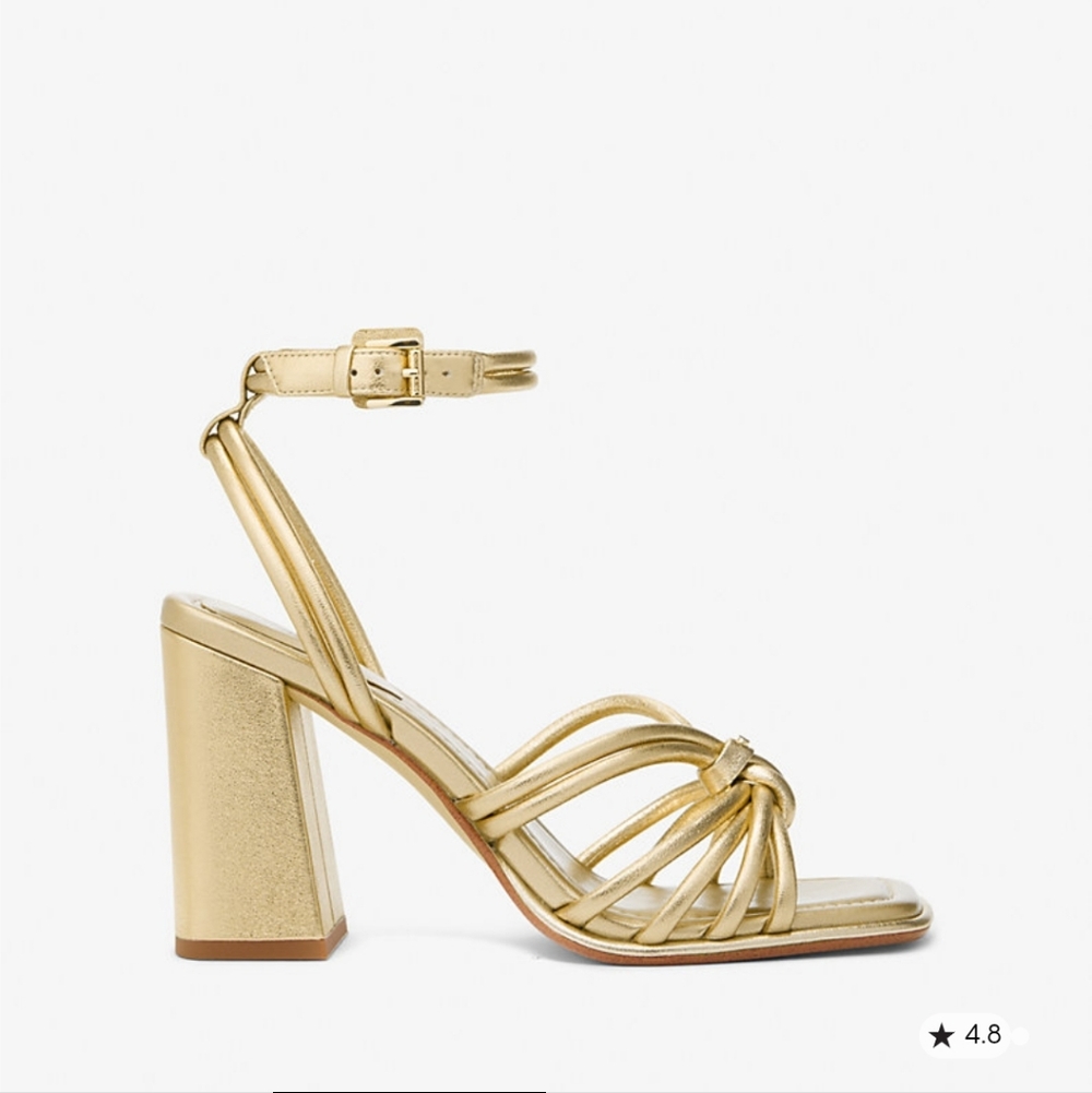NIB Michael Kors Metallic Pale Gold Astra Sandal 9